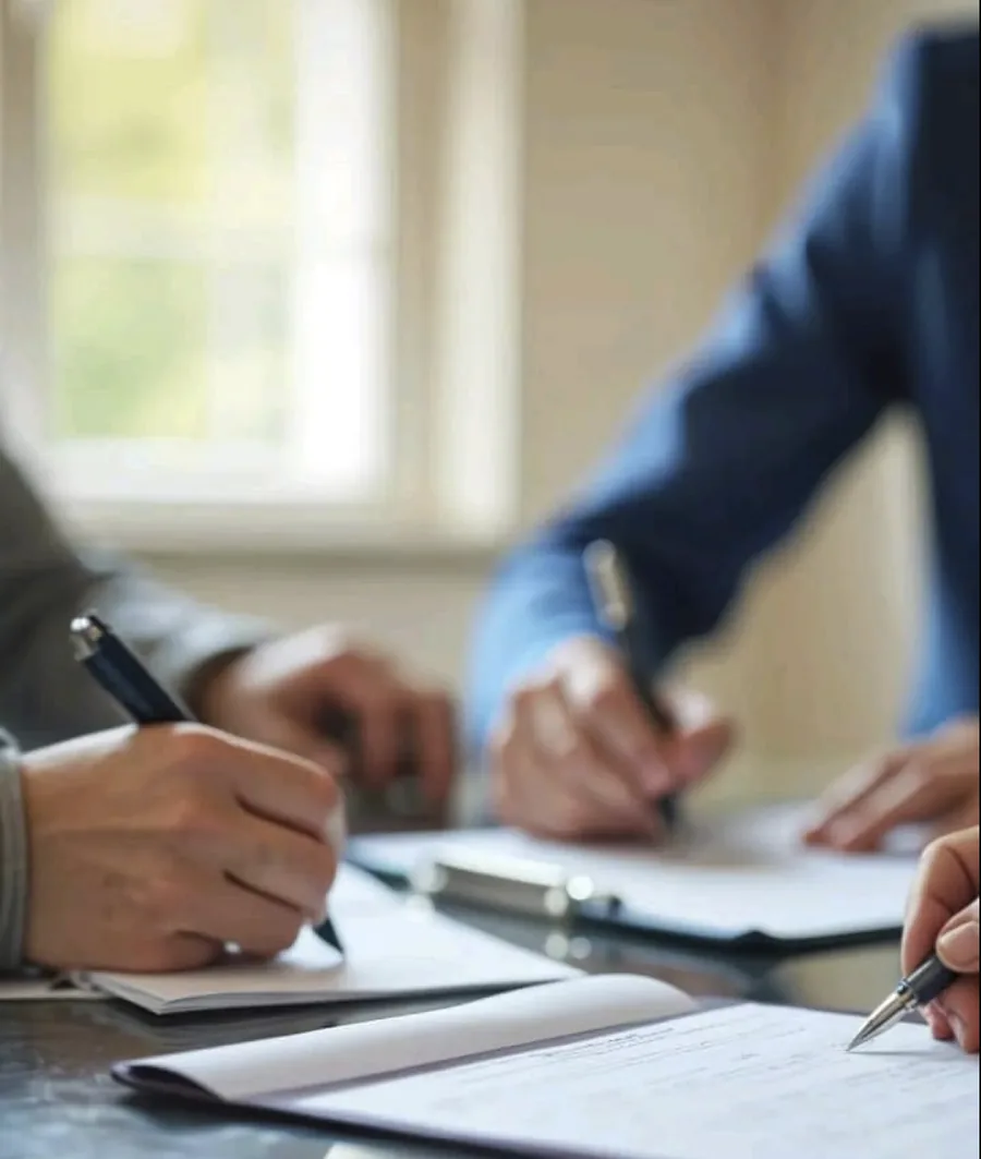 Abogados asesorando a un cliente
